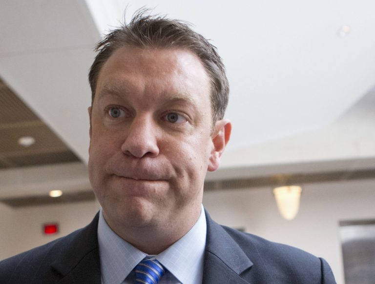 FILE - This Sept. 3, 2013 file photo shows Rep. Trey Radel, R-Fla. on Capitol Hill in Washington. Radel has been charged with cocaine possession. (AP Photo/J. Scott Applewhite, File)