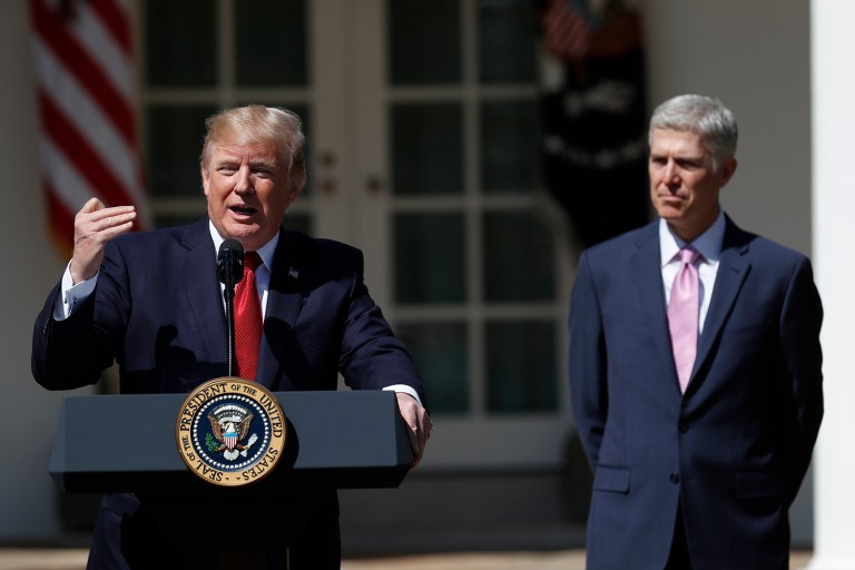 AFL-CIO's director of legislative policy slammed President Trump's effort to repeal Obamacare and placing Judge Neil Gorsuch on the Supreme Court. (AP Photo/Carolyn Kaster)