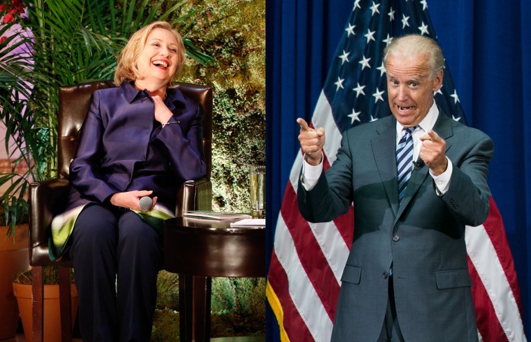 Hillary Clinton, left, and Vice President Joe Biden (AP images)