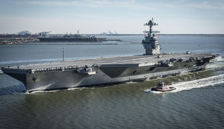 The Navy just accepted delivery of the Gerald Ford, the first in a new class of carriers, and is set to reach a fleet of 12 by 2023. (U.S. Navy photo)