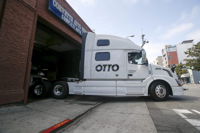 The trucking shortage has prompted calls for driverless trucks and a lowering of the interstate driving age from 21. (AP Photo)