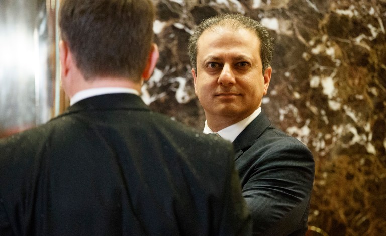 U.S. Attorney for the Southern District of New York, Preet Bharara, reportedly declined to tender his resignation on Friday part of a demand from the Justice Department for 46 U.S. attorneys to resign, according to multiple reports. (AP Photo/Evan Vucci)