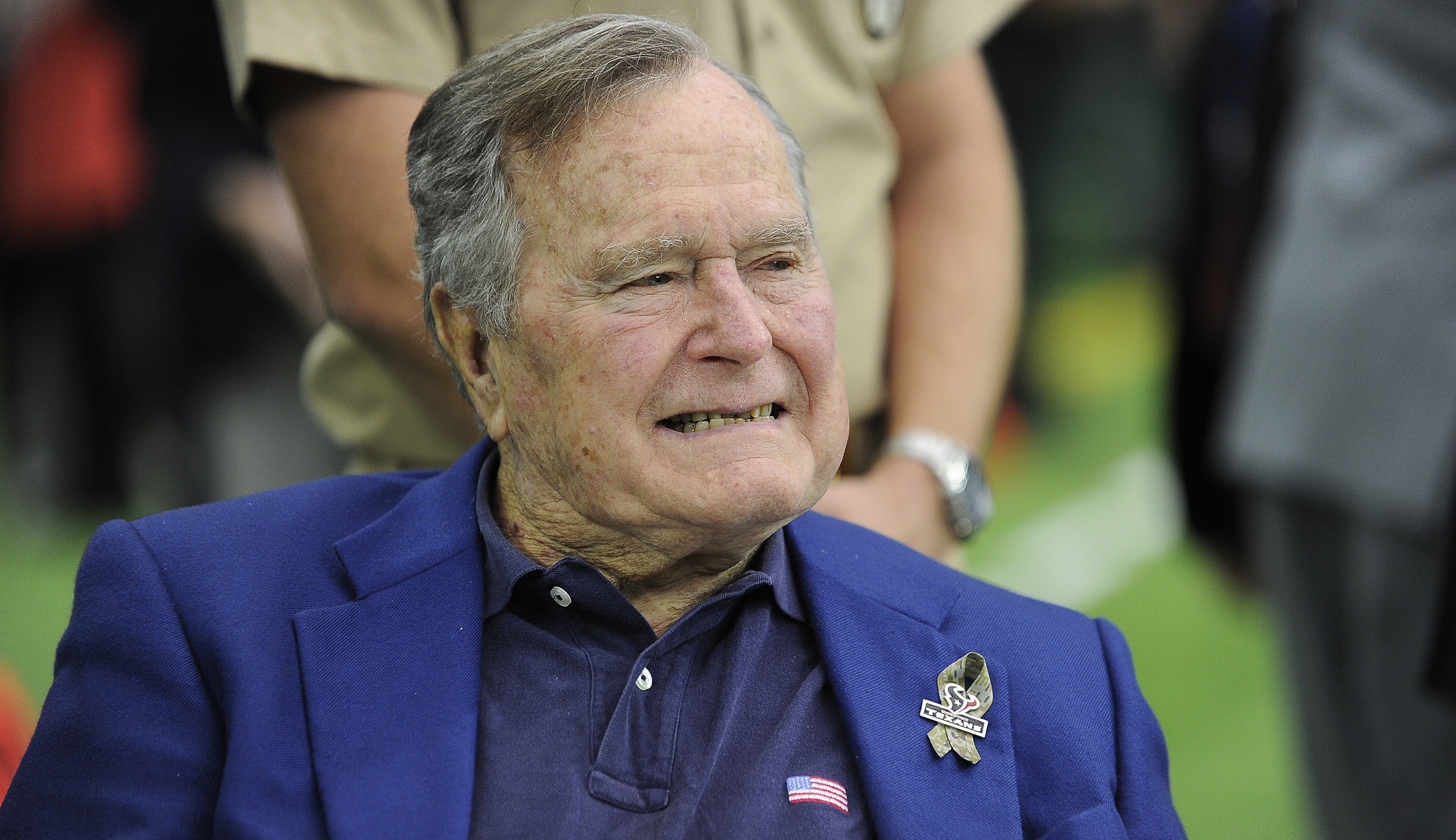 George H.W. Bush offers defense of why he ‘patted women’s rears’