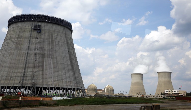 Southern Company announced to state regulators Thursday it plans to carry on with its much-delayed plan to build two new nuclear reactors at Plant Vogtle in eastern Georgia. (AP Photo/John Bazemore, File)