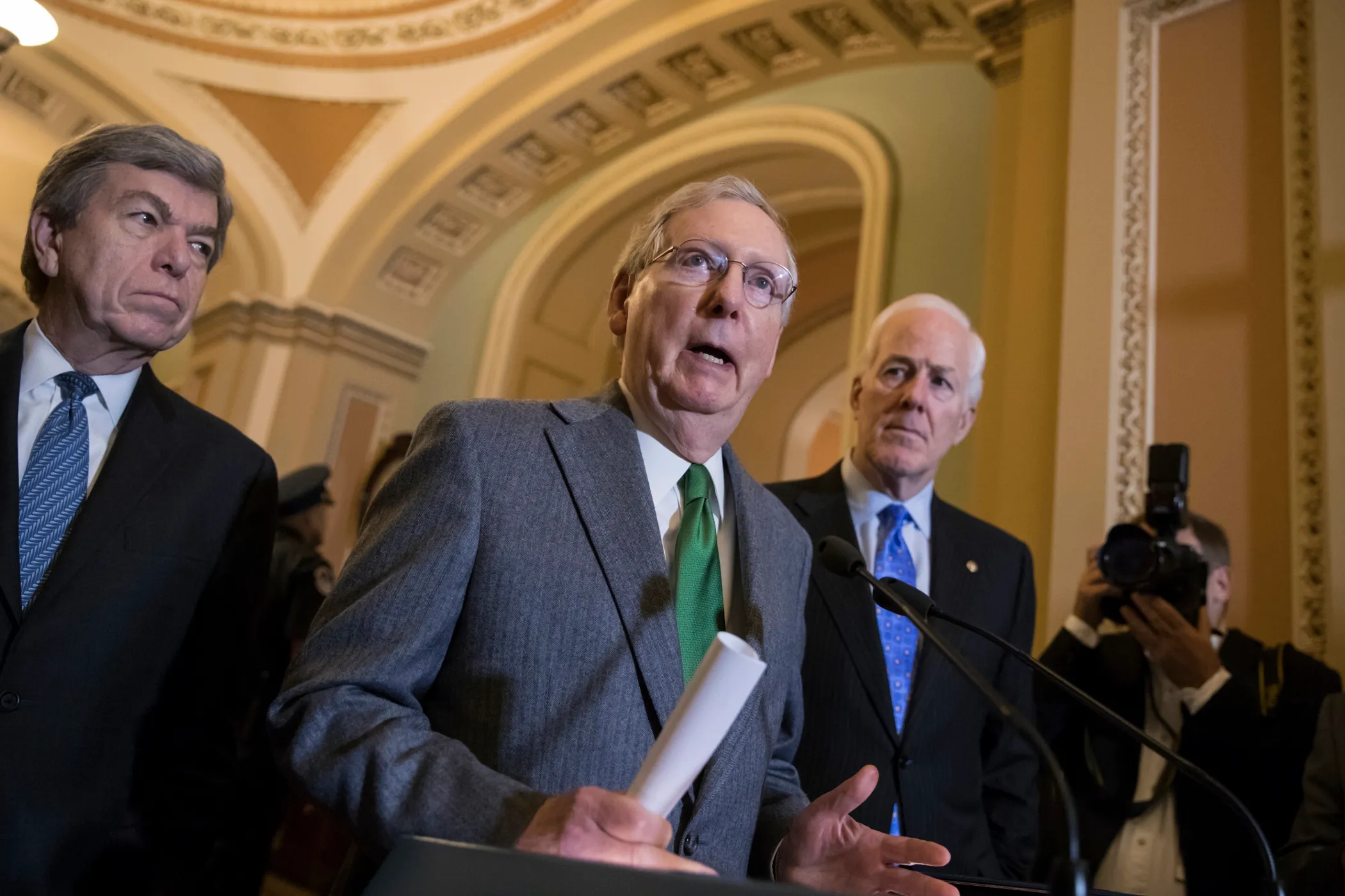 Mitch McConnell calls for ethics review of Al Franken sexual assault accusation