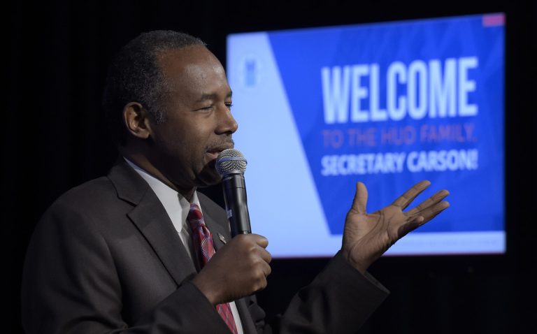 Housing and Urban Development Secretary Ben Carson referred to American slaves as immigrants Monday. (AP Photo/Susan Walsh)