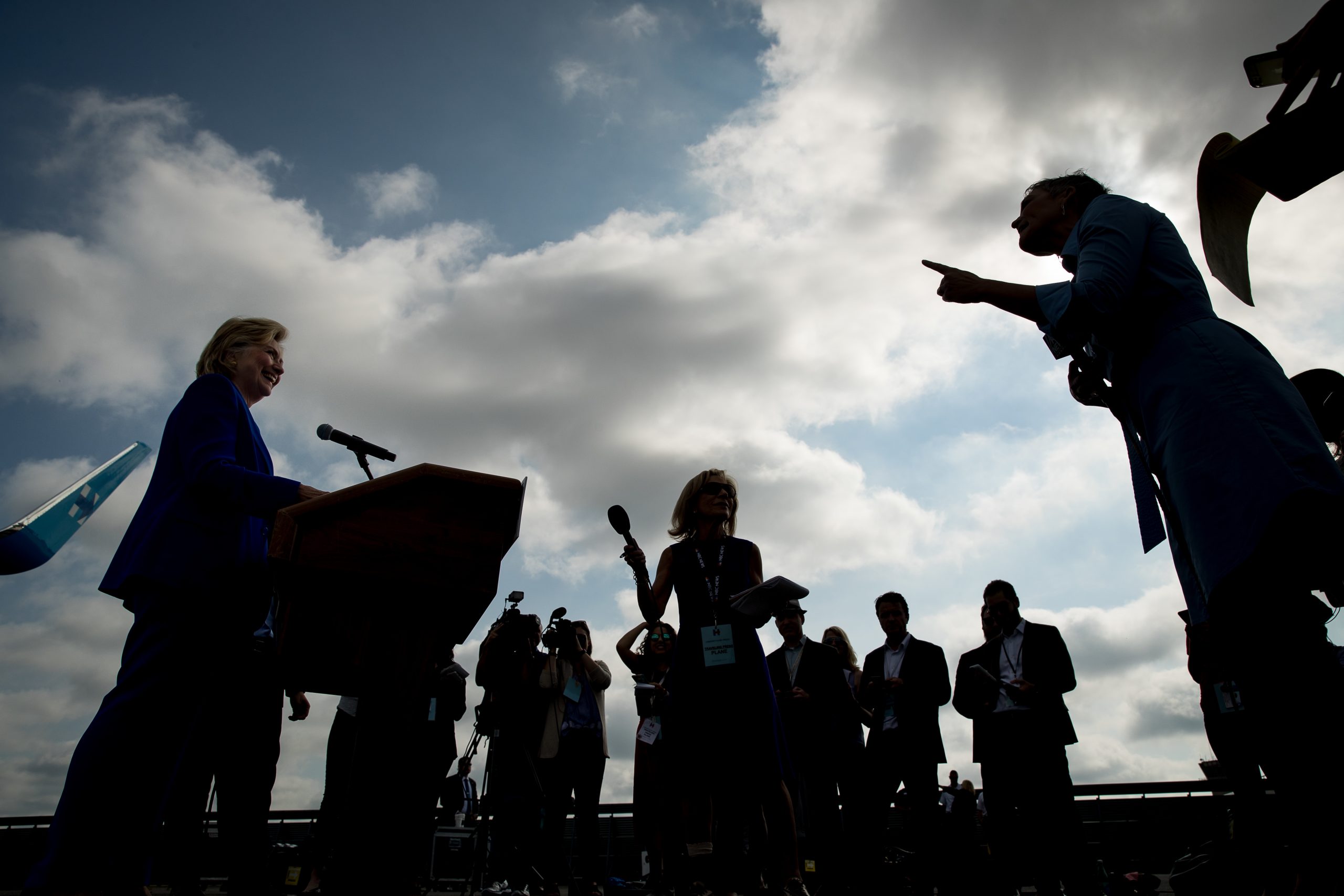 Press conference minutes in 2016: Trump 278, Clinton 38