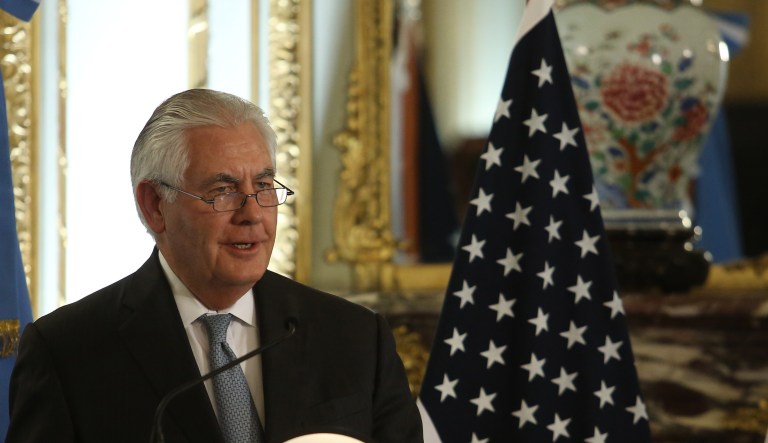 An environmental group told Secretary of State Rex Tillerson that he risks going to court if he continues to delay the submission of a climate study to the United Nations. (AP Photo/Sebastian Pani)