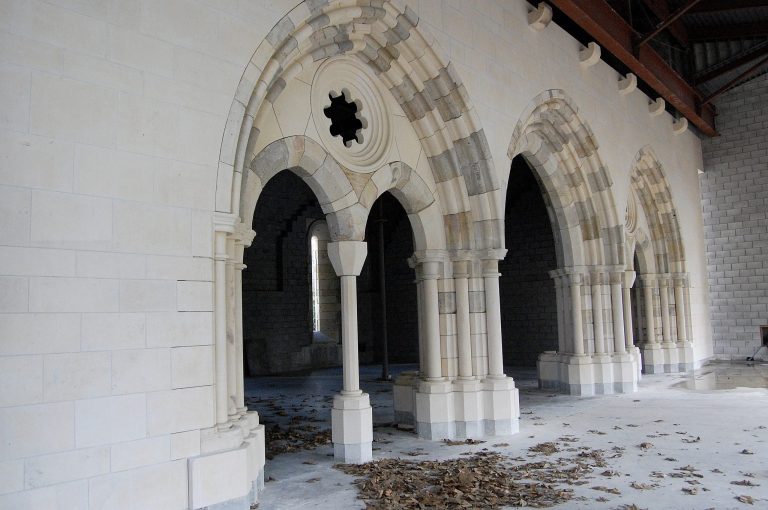   This 2009 photo shows the Chapter House of Ovila at California's Abbey of New Clairvaux in Vina, Calif. Monks in the small Northern California town are rebuilding the centuries-old Spanish monastery with help from what may seem an unlikely source: beer. The first phase of the building's decades-long restoration project in the Sacramento Valley town of Vina has been completed, with the Chapter House of Ovila now standing, the San Francisco Chronicle reported on Tuesday. (AP Photo/Red Bluff Daily News, Chip Thompson) NO SALES MAGS OUT  