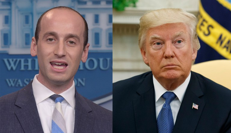 Stephen Miller, the 32-year-old senior domestic policy adviser to President Trump, is said to be subverting the White House on Deferred Action for Childhood Arrivals. (AP Photo/Evan Vucci)