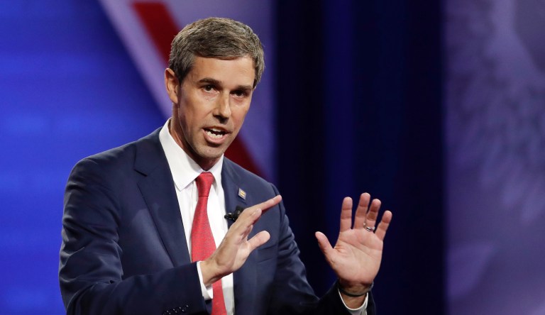 Democratic presidential candidate former Texas Rep. Beto O'Rourke speaks during the Power of our Pride Town Hall Thursday, Oct. 10, 2019, in Los Angeles. 