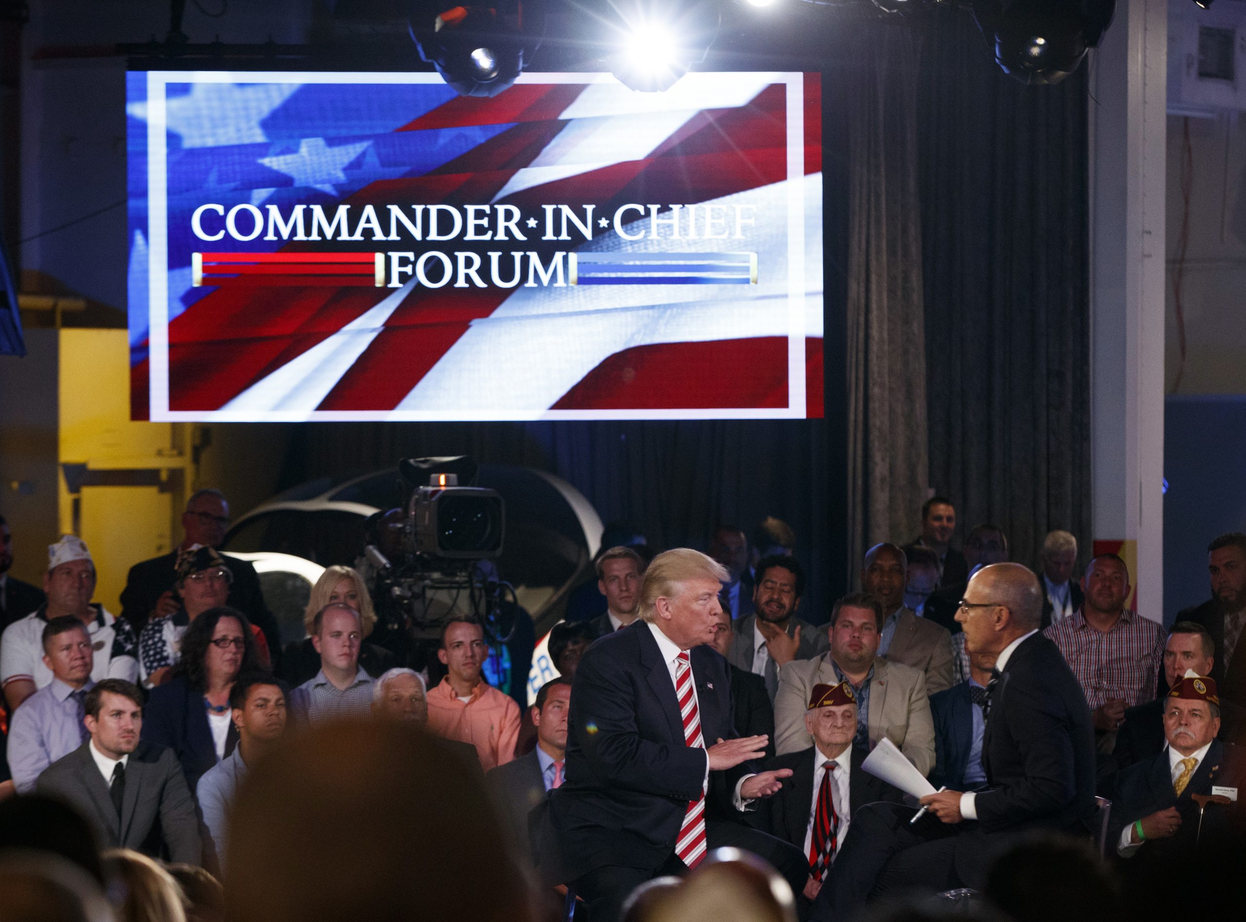 Trump, Clinton in military endorsement arms race