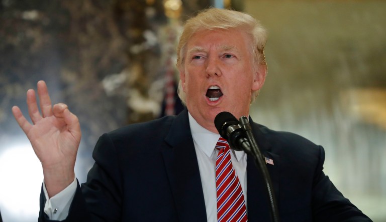 Most U.S. adults disapprove of President Trump's response to last weekend's violent events in Charlottesville, Va., although most Republicans support him. (AP Photo/Pablo Martinez Monsivais)