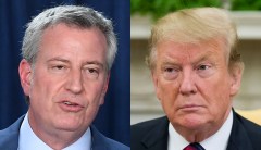 Bill de Blasio changes course and allows Trump’s ice rinks to remain open following complaints