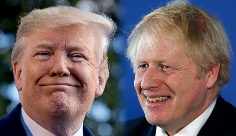 Prime Minister Boris Johnson and President Trump