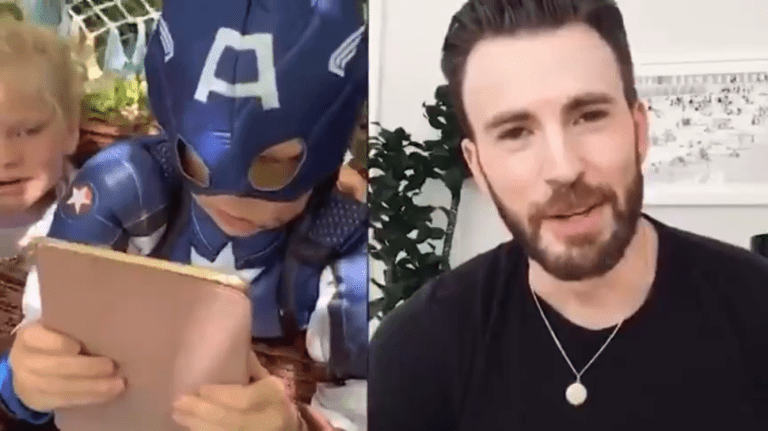 ‘Pal, you’re a hero’: Chris Evans lauds little boy who saved sister from charging dog