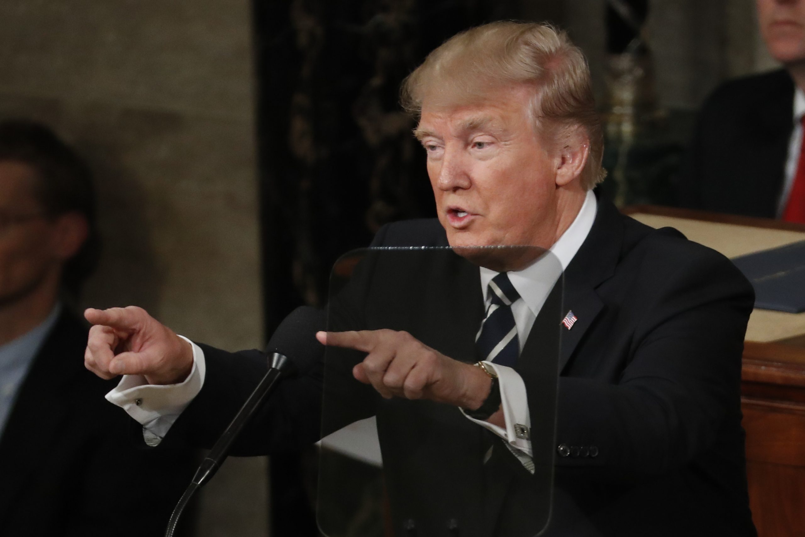 Trump references self 60 percent less than Obama in first joint session speech