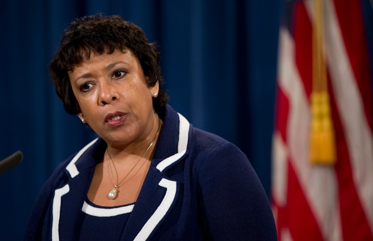 According to her prepared opening statement, Loretta Lynch will say her department will continue to give state and local law enforcement officers access to 