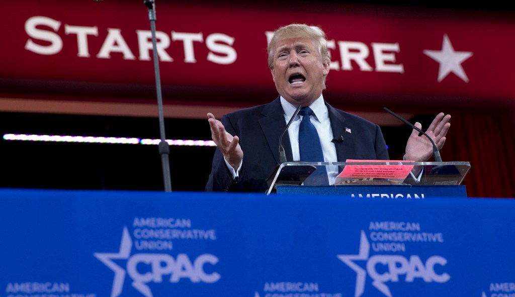 Trump confirms appearance at next week’s CPAC conference