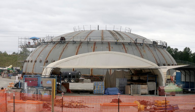 South Carolina's leading power utility decided Monday to cease construction at the V.C. Summer Nuclear Station's two reactors after spending nearly $5 billion on the project. (AP Photo/Chuck Burton)
