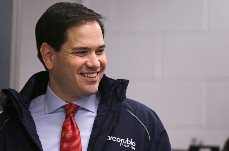 Late night host Jimmy Fallon was the latest to make fun of Sen. Marco Rubio's boots Thursday night. (AP Photo/Charles Krupa)