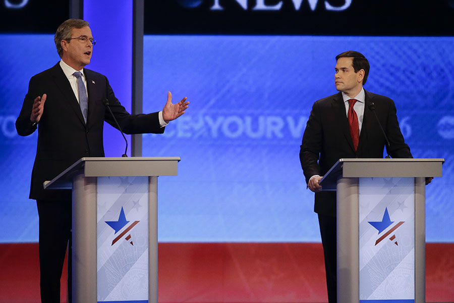 Bush declines to bash Rubio for lack of accomplishments
