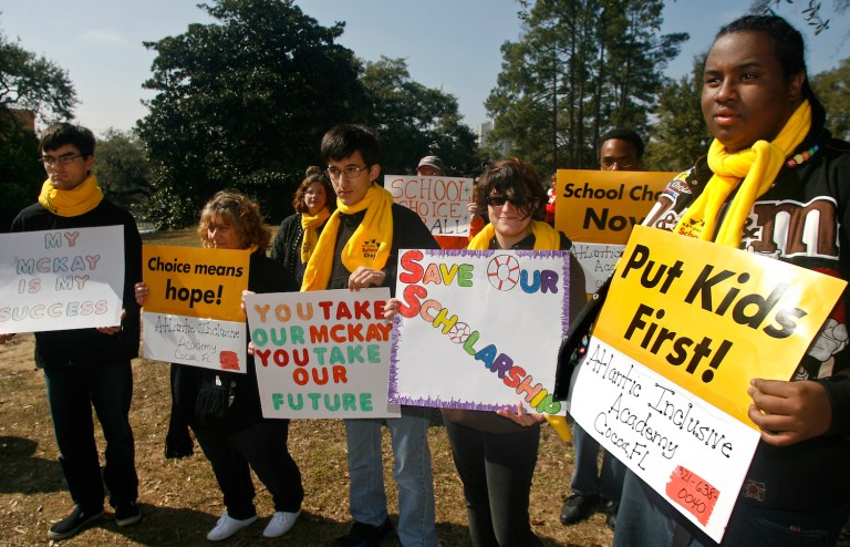 Data for the 2015-2016 school year reveals that Florida's charter school students made greater learning gains than their peers in traditional public schools. (AP Photo/Phil Sears)