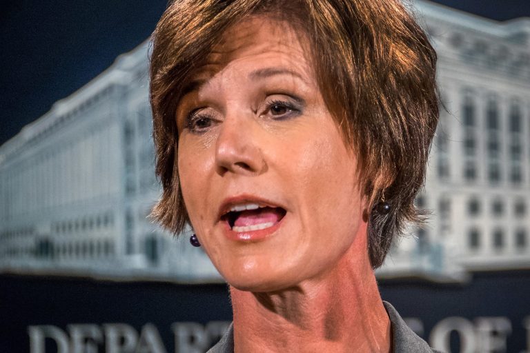 Acting Attorney General Sally Yates was fired for not enforcing President Trump's immigration policy. (AP Photo/J. David Ake)