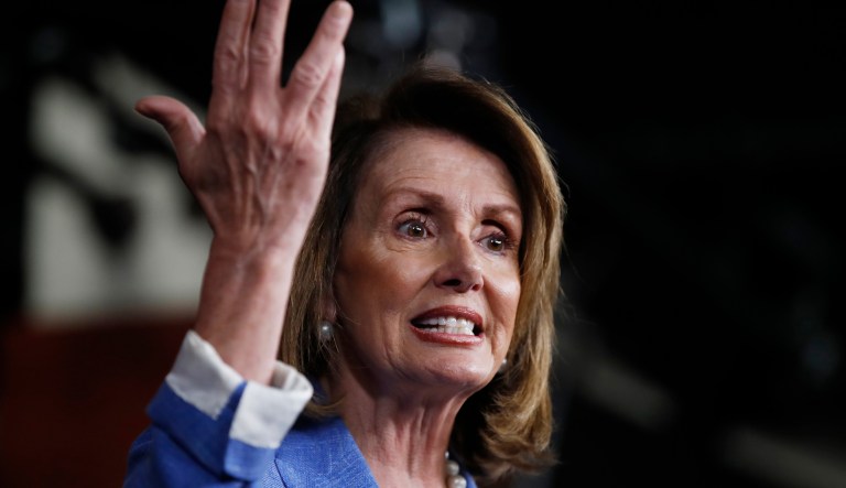 The California Democrat was asked several questions about her leadership after Democratic complaints about another special election loss. (AP Photo/Manuel Balce Ceneta)