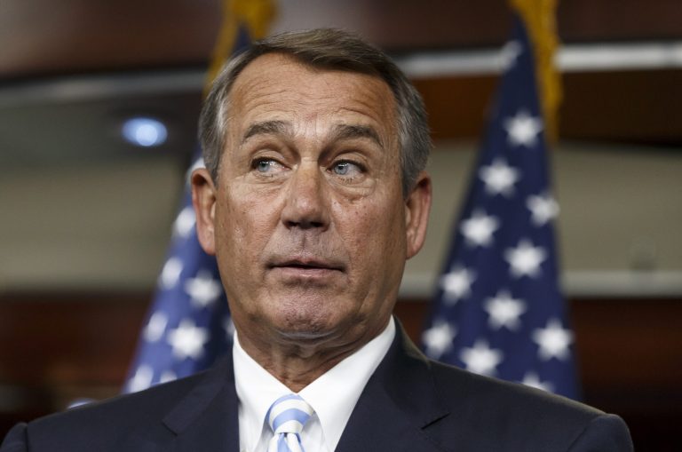 Immigration reform won't happen until next year, House Speaker John Boehner said Tuesday on Hugh Hewitt's radio show. (AP Photo/J. Scott Applewhite)
