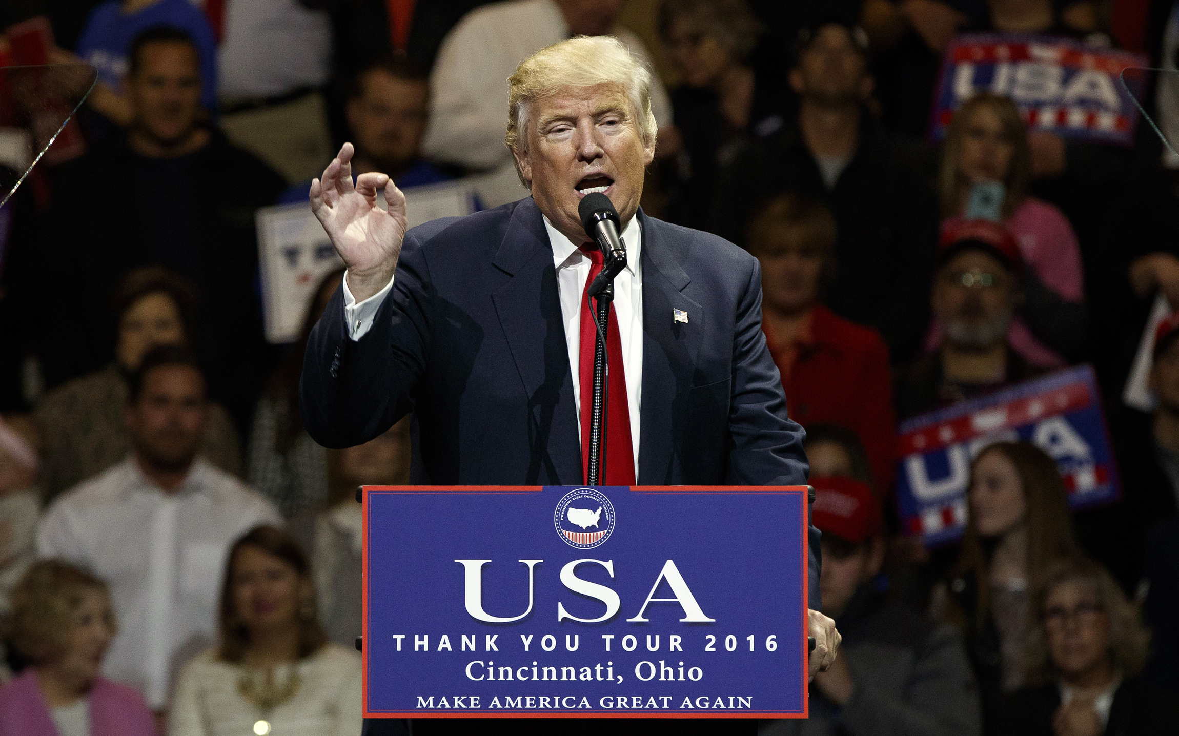 Trump takes on identity politics on ‘thank you’ tour