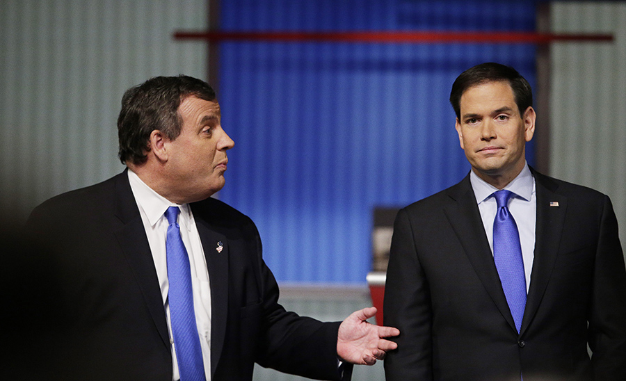 Rubio, Christie bring war of words to Iowa