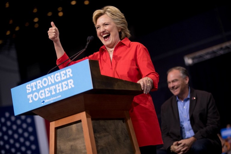 Clinton personally gained very little from the convention, her numbers rising just 3 points from the 40 percent she was at in the previous poll. (AP Photo)