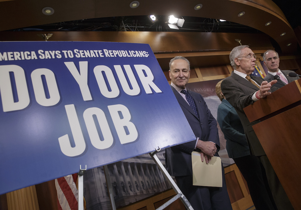 Dems tie Supreme Court fight to Trump