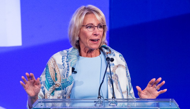 Education Secretary Betsy DeVos did not receive a warm welcome Wednesday while delivering the commencement at Bethune-Cookman University.