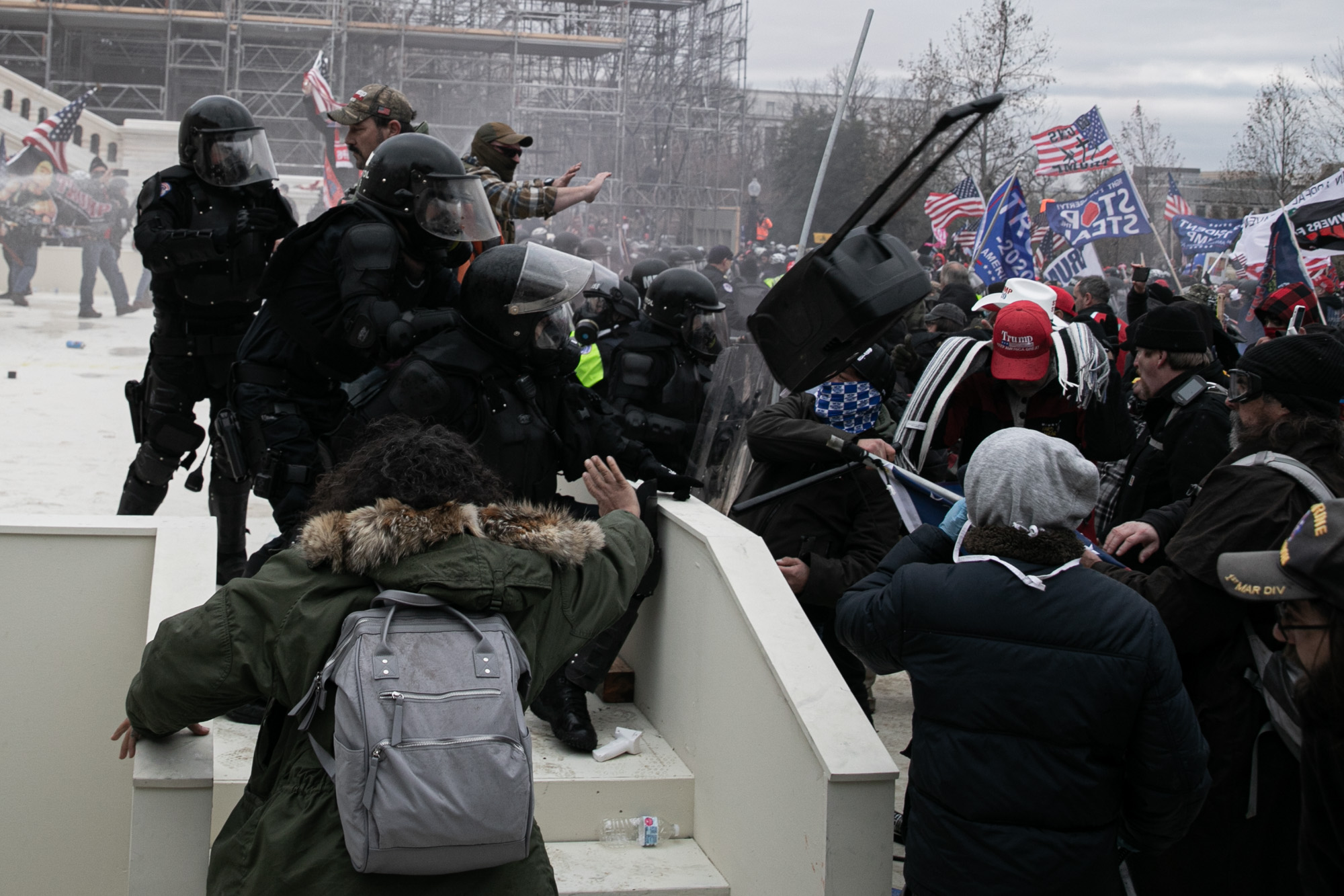 Pro-Trump supporters storm the U.S Capitol, after President Trump held a rally in Washington D.C., January 6. 
