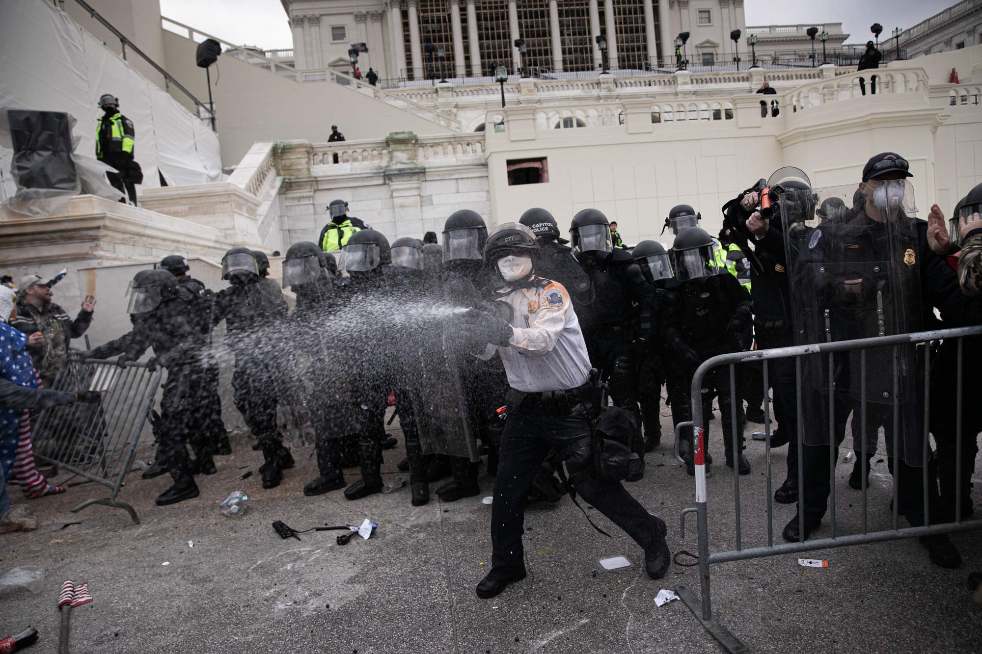 Pro-Trump supporters storm the U.S Capitol, after President Trump held a rally in Washington D.C., Wednesday, December 6, 2020.