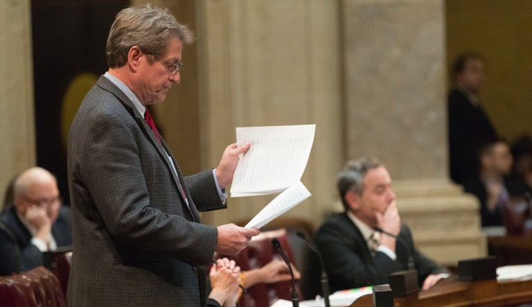 Democratic lawmaker attacked by protesters in Wisconsin during night of unrest