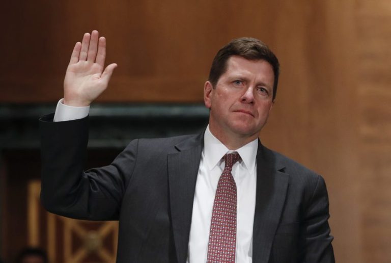 Securities and Exchange Commission Chairman nominee Jay Clayton took a step toward confirmation Tuesday despite Democrats' stiff opposition. 
