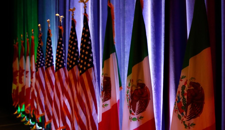 In a survey, 55 percent said his threats to pull out of the free-trade deal are posturing as part of the renegotiations. (AP Photo/Jacquelyn Martin, File)