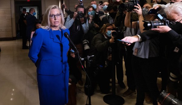 Cheney got a standing ovation as she was pushed out the door