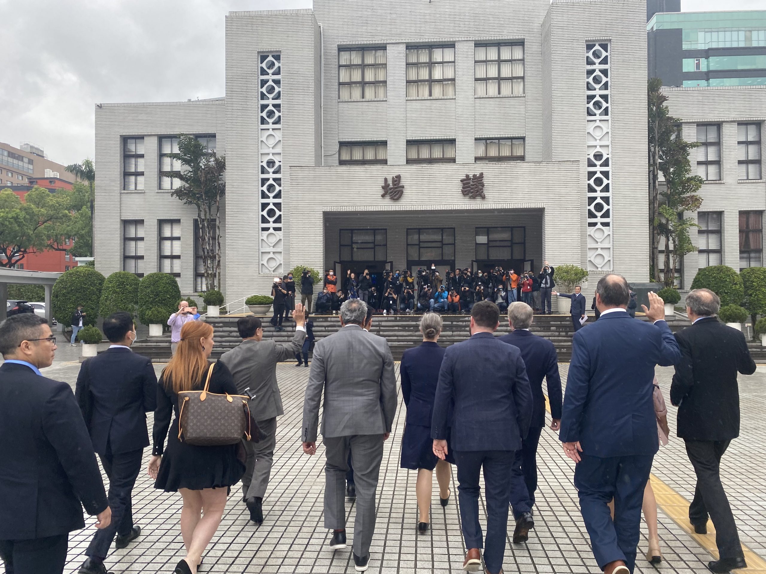 CODEL Greeted by Taiwan Media at Legislative Yuan
