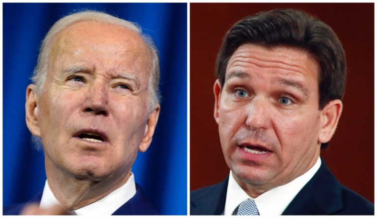 Joe Biden and Ron DeSantis.