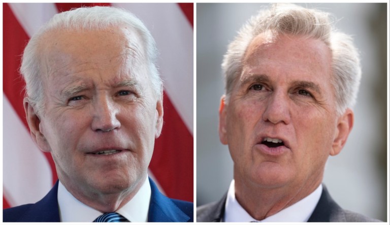 Joe Biden and Kevin McCarthy.