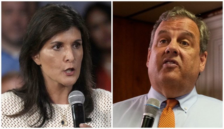 Republican presidential candidates Nikki Haley and Chris Christie.