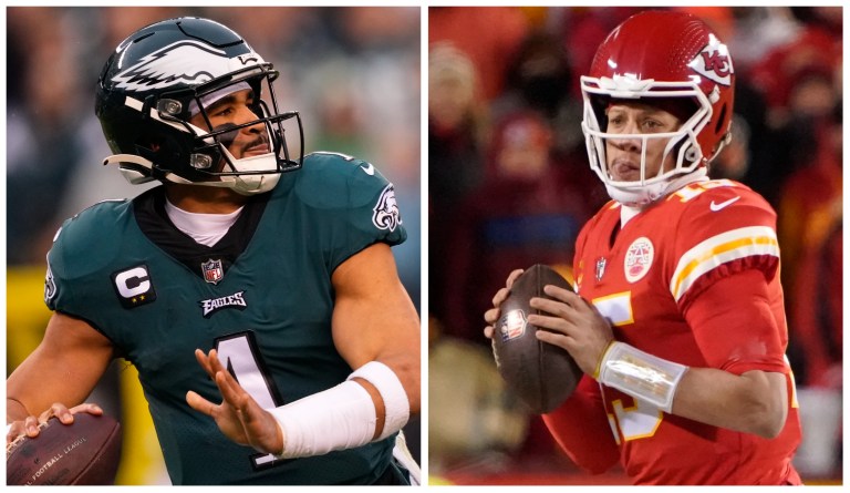 Jalen Hurts and Patrick Mahomes
