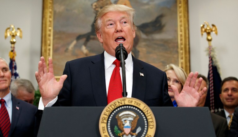 President Trump signed an executive order on healthcare that directs the departments of Health and Human Services, Labor, and Treasury to take steps to make it easier for people to band together and buy coverage through what is known as 