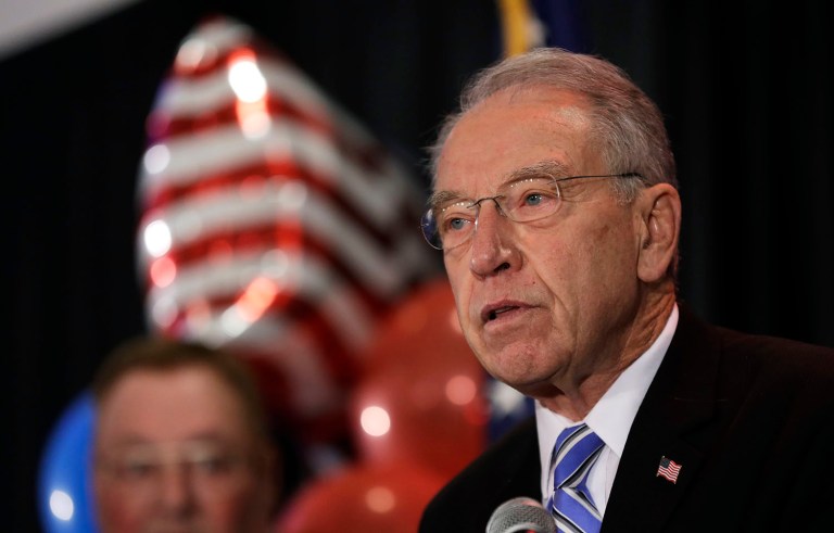 "I would expect a resignation this summer," Grassley told Kent employees and National Association of Manufacturers members.