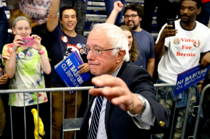 As part of a protest being planned for the Democratic convention later in the month, organizers are collecting beans to feed Bernie Sanders delegates to create a digestive chain reaction the night Clinton is expected to officially receive the party's nomination. (AP Photo/Keith Srakocic)