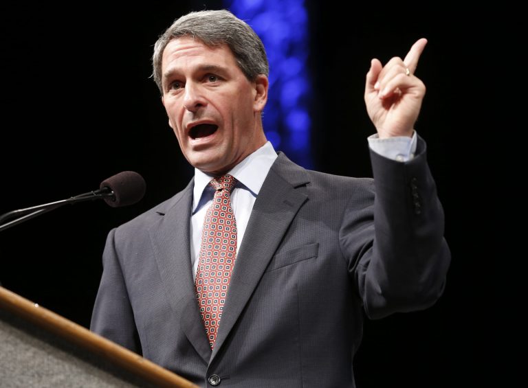 Ken Cuccinelli, who last year lost a bid for governor in a high-profile match-up against Democrat Terry McAuliffe, will take the reins as president of Senate Conservatives Fund, the group announced Wednesday. (AP Photo)